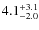 $\rm 4.1^{+ 3.1}_{- 2.0}$