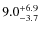 $\rm 9.0^{+ 6.9}_{- 3.7}$