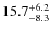 $\rm 15.7^{+ 6.2}_{- 8.3}$