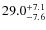 $\rm 29.0^{+ 7.1}_{- 7.6}$