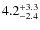 $\rm 4.2^{+ 3.3}_{- 2.4}$