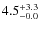 $\rm 4.5^{+ 3.3}_{- 0.0}$