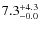 $\rm 7.3^{+ 4.3}_{- 0.0}$