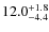 $\rm 12.0^{+ 1.8}_{- 4.4}$