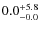 $\rm0.0^{+ 5.8}_{- 0.0}$