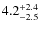 $\rm 4.2^{+ 2.4}_{- 2.5}$
