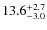 $\rm 13.6^{+ 2.7}_{- 3.0}$