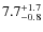 $\rm 7.7^{+ 1.7}_{- 0.8}$