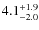 $\rm 4.1^{+ 1.9}_{- 2.0}$