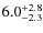 $\rm 6.0^{+ 2.8}_{- 2.3}$