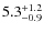 $\rm 5.3^{+ 1.2}_{- 0.9}$