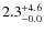 $\rm 2.3^{+ 4.6}_{- 0.0}$