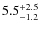 $\rm 5.5^{+ 2.5}_{- 1.2}$