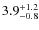 $\rm 3.9^{+ 1.2}_{- 0.8}$