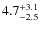 $\rm 4.7^{+ 3.1}_{- 2.5}$