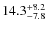 $\rm 14.3^{+ 8.2}_{- 7.8}$