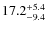 $\rm 17.2^{+ 5.4}_{- 9.4}$