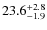 $\rm 23.6^{+ 2.8}_{- 1.9}$