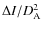 $\Delta I/ D^2_{\rm A}$
