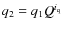 $q_{2} =
q_{1}Q^{i_{{\rm q}}}$
