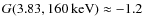 $G(3.83, 160~{\rm keV})\approx -1.2$