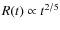 $R(t)\propto t^{2/5}$