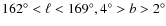 $162^{\circ}<\ell<169^{\circ}, 4^{\circ}>b>2^{\circ}$