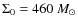 $\Sigma_0 = 460 ~M_{\odot}$