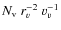 $N_{\rm
v}~r_{v}^{-2}~v_{v}^{-1}$
