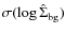 $\sigma(\log\hat\Sigma_{\rm bg})$