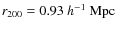 $r_{200} = 0.93 ~ h^{-1} ~ \rm
Mpc$