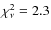 $\chi^2_\nu=2.3$