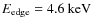 $E_{\rm edge}=4.6~{\rm keV}$