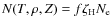 $N(T, \rho, Z)= f \zeta_{\rm H} N_{\rm e}$