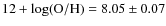 $12+\log({\rm O/H})=8.05\pm0.07$