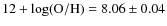 $12+\log({\rm O/H})=8.06\pm0.04$