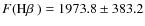 $F(\mbox{H$\beta$ })=1973.8\pm383.2 $