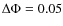 $\Delta\Phi=0.05$
