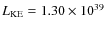 $L_{\rm KE}=1.30\times10^{39}$