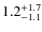 $1.2^{\rm +1.7}_{-1.1}$