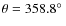 $\theta=358.8\hbox{$^\circ$ }$