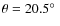 $\theta=20.5\hbox{$^\circ$ }$