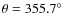 $\theta=355.7\hbox{$^\circ$ }$