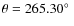 $\theta=265.30\hbox{$^\circ$ }$