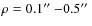 $\rho=0.1\hbox{$^{\prime\prime}$ }{-}0.5\hbox{$^{\prime\prime}$ }$