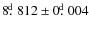 $8\hbox{$.\!\!^{\rm d}$ }812 \pm 0\hbox{$.\!\!^{\rm d}$ }004$