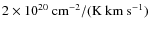 $2 \times 10^{20} ~{\rm cm^{-2}/(K{\rm\ km \ s^{-1}})}$