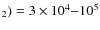 $_2)=3 \times 10^4{-}10^5$