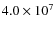$4.0 \times 10^7$