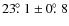 $23\hbox{$.\!\!^\circ$ }1\pm0\hbox{$.\!\!^\circ$ }8$